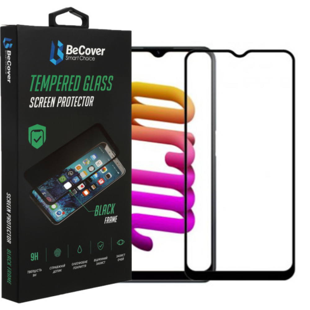 Скло захисне BeCover Realme C30/C30s/C33 Black (708568) Скло захисне BeCover Realme C30/C30s/C33 Black (708568)