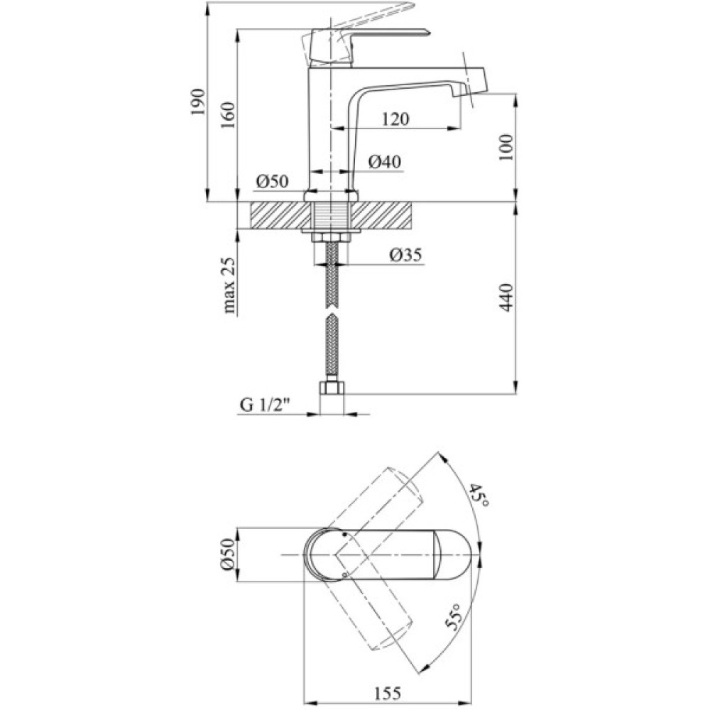 Змішувач Kroner Armada-C010 (CV024309)