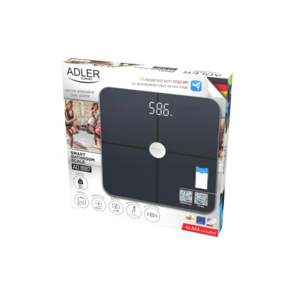 Ваги підлогові Adler AD 8187 black (AD8187B)