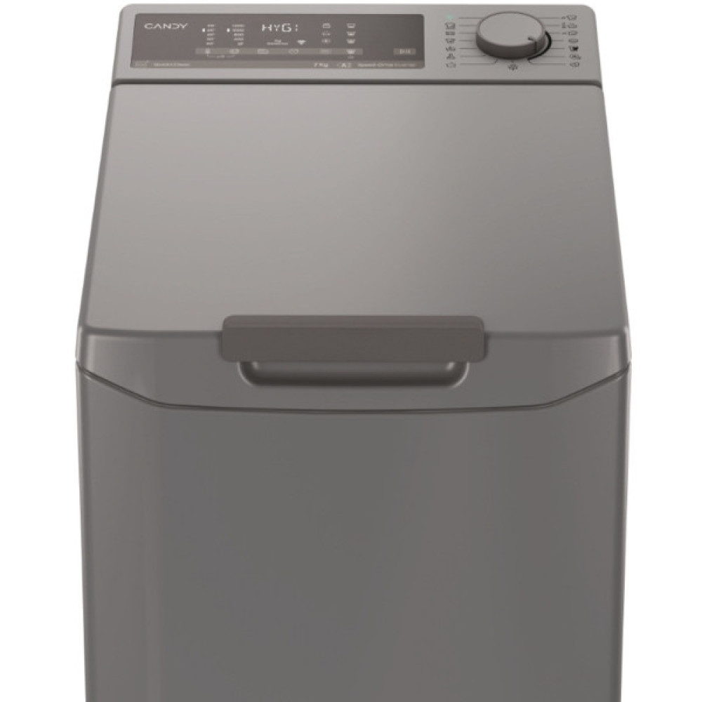 Пральна машина Candy вертикальна, 7кг, 1200, A+++, 60см, дисплей, cріблястий