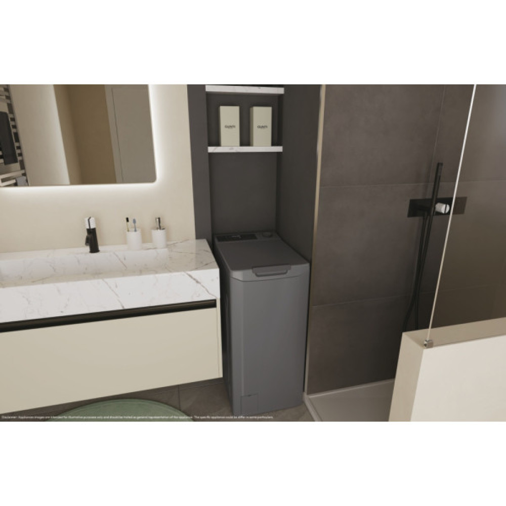 Пральна машина Candy вертикальна, 7кг, 1200, A+++, 60см, дисплей, cріблястий