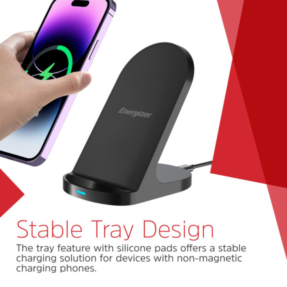 Зарядний пристрій Energizer Qi 15W wireless WCP108 black (WCP108)