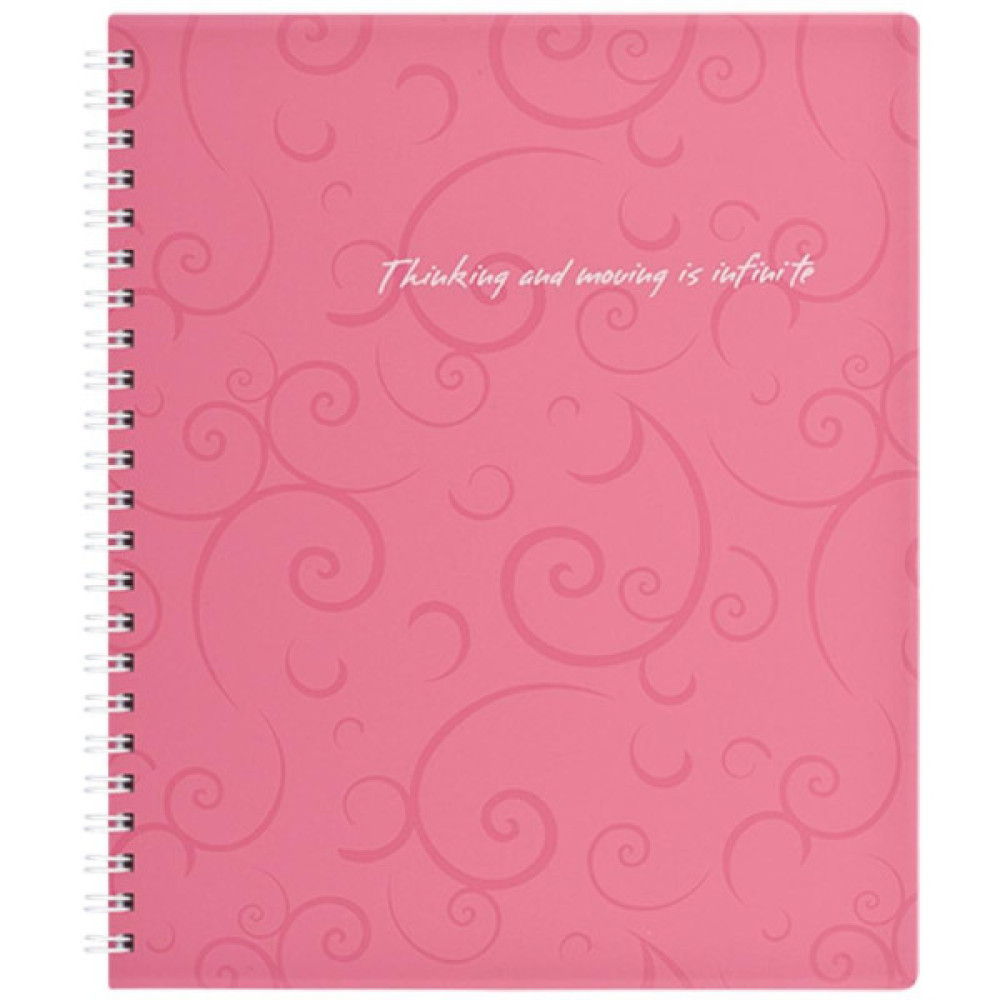 Блокнот Buromax spiral side, В5, 80sheets, Barocco, square, pink (BM.2419-610)