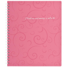 Блокнот Buromax spiral side, В5, 80sheets, Barocco, square, pink (BM.2419-610)