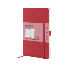 Тижневик Axent датований 2026 Partner Soft Skin 125х195, червоний (8509-26-06-A)