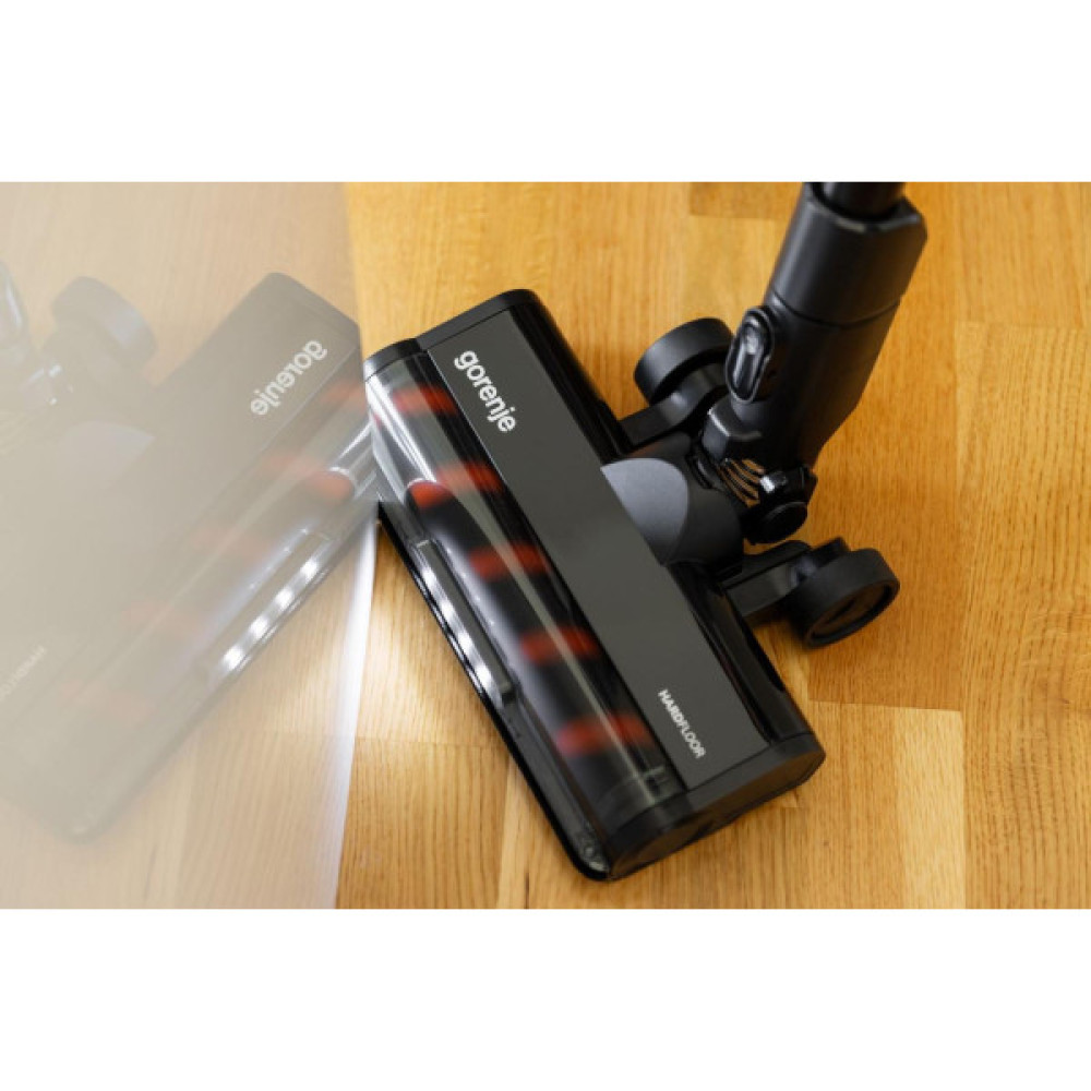 Пилосос Gorenje бездротовий, 125Вт, конт пил -0.6л, автон. робота до 60хв, HEPA, підсвічування, індикатор, турбощітка, бронзовий