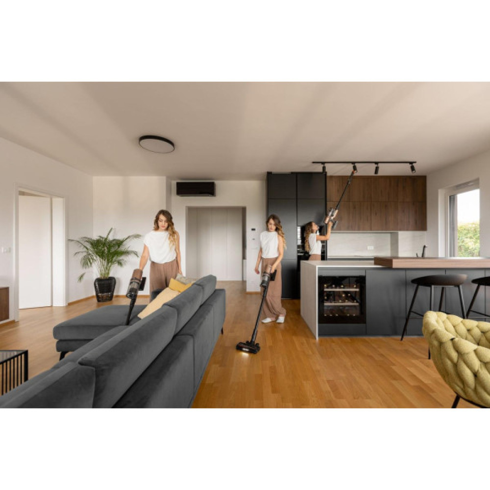 Пилосос Gorenje бездротовий, 125Вт, конт пил -0.6л, автон. робота до 60хв, HEPA, підсвічування, індикатор, турбощітка, бронзовий