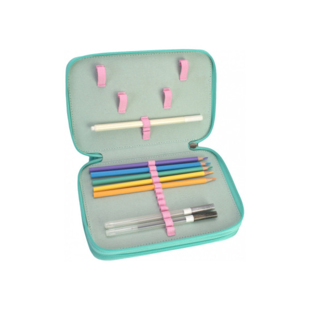 Пенал Cool For School 2 відділення з відворотами Рожевий (CF87276)