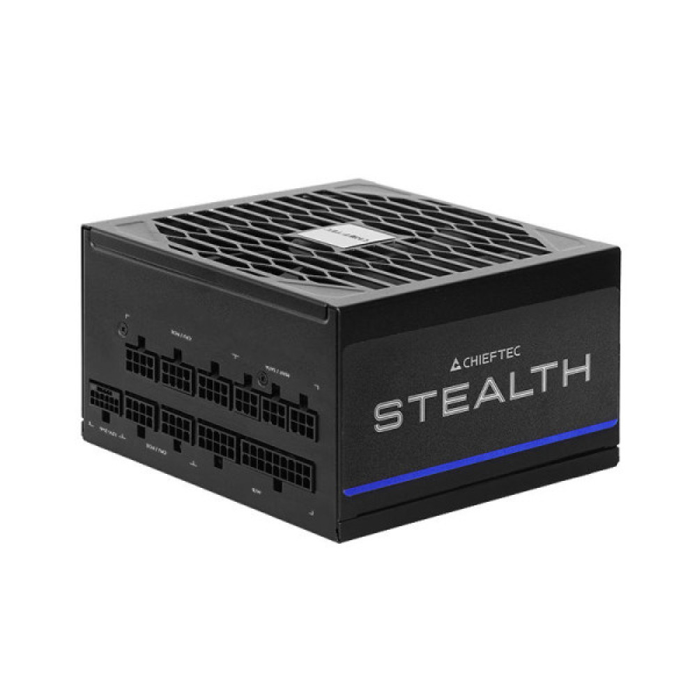 Блок живлення CHIEFTEC Stealth (1000W), >92%, 80+ Platinum, 135мм FDB, 1xMB 24pin(20+4), 2xCPU 8pin(4+4), 2xMolex, 10xSATA, 3xPCIe 8pin(6+2), 1xPCIe GEN5 16pin, Fully Modular