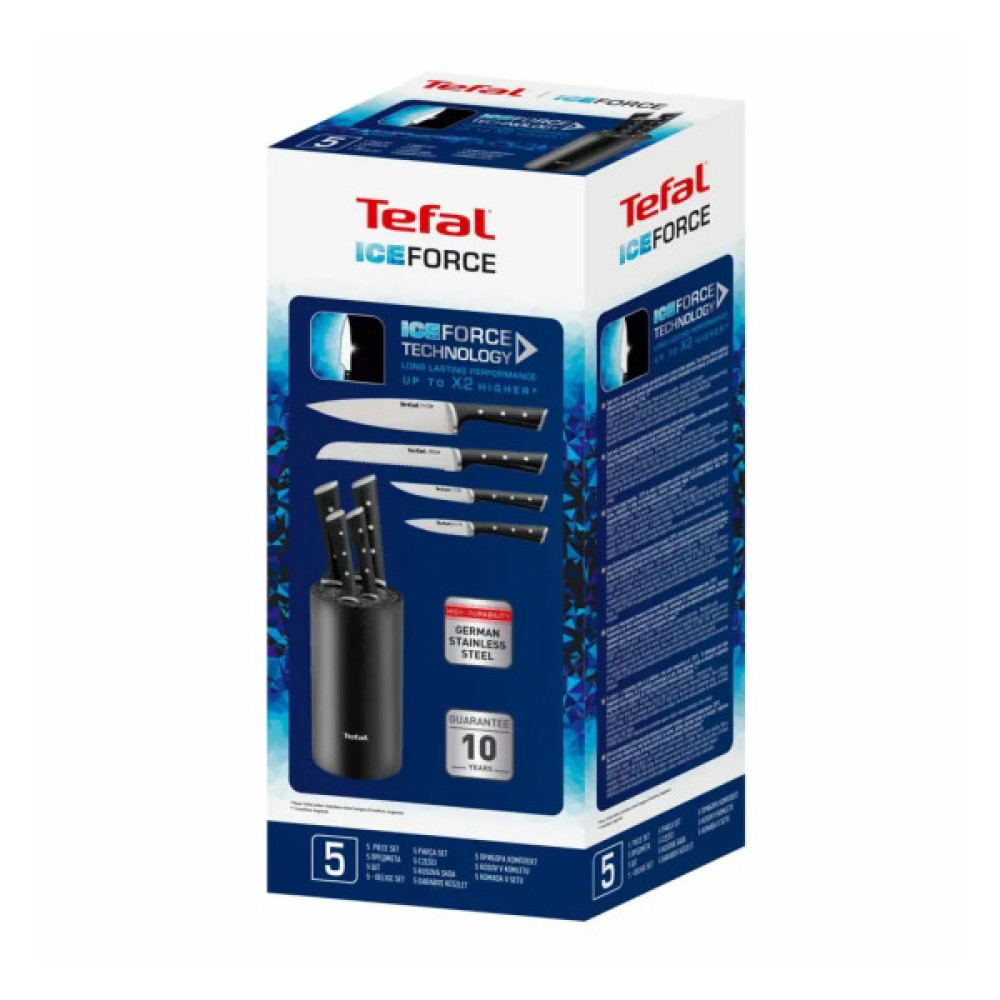 Набір ножів Tefal Ice Force,у пластиковій колоді, 4шт, нержавіюча сталь, пласт (K2325S75)