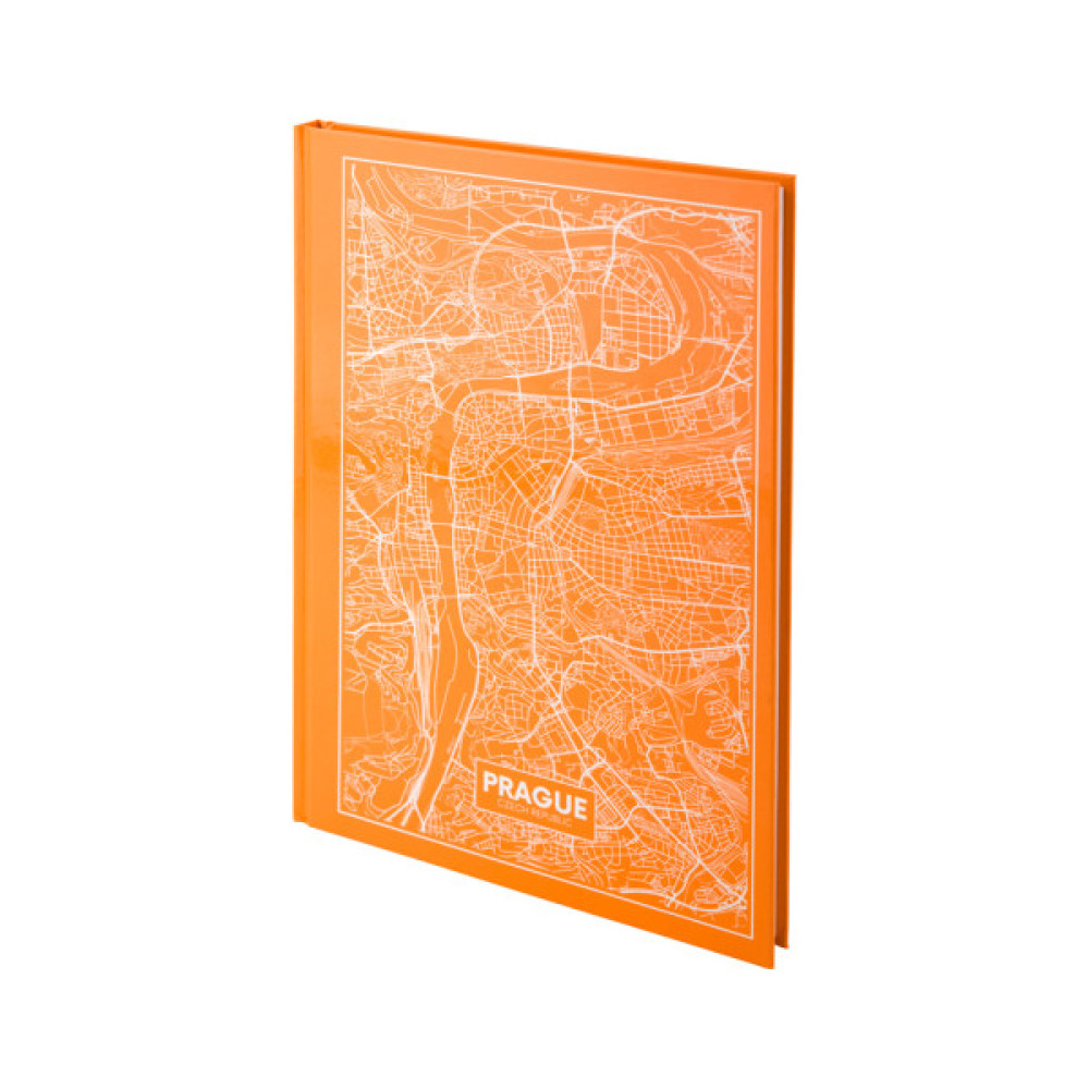 Канцелярська книга Axent Maps Prague А4 в твердій обкладинці 96 аркушів в клітинку Пе (8422-542-A)