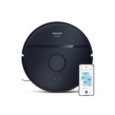 Робот-пилосос Philips Series 2000, h=9.7см, вологе прибирання, конт пил -0.38л, вода -0.3л, автон. робота до 120хв, EPA 11, Wi-Fi, темно-синій