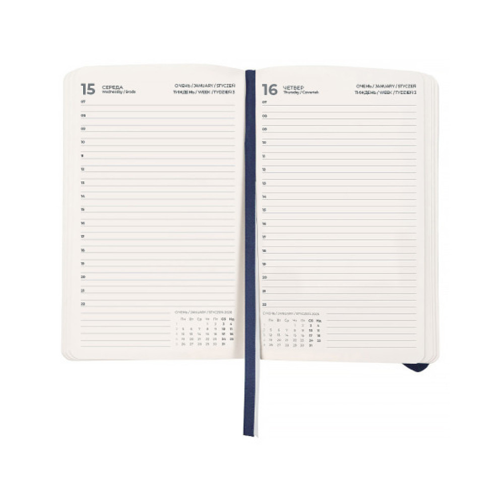 Тижневик Axent датований 2026 Pocket Strong 104х146, синій (8833-26-02-A)