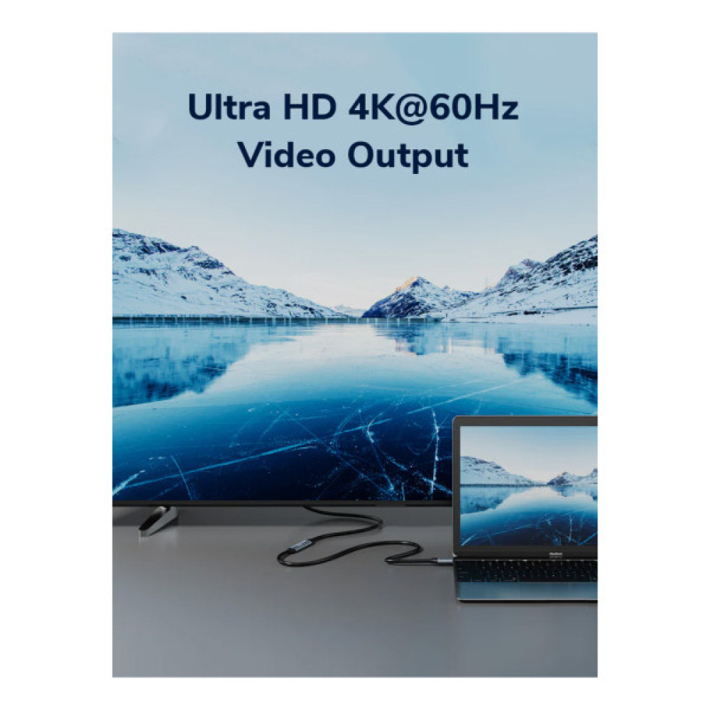 Дата кабель USB-C M to USB-C F 0.5m 5Gbps 60W 4K60Hz Cabletime (CA913664)