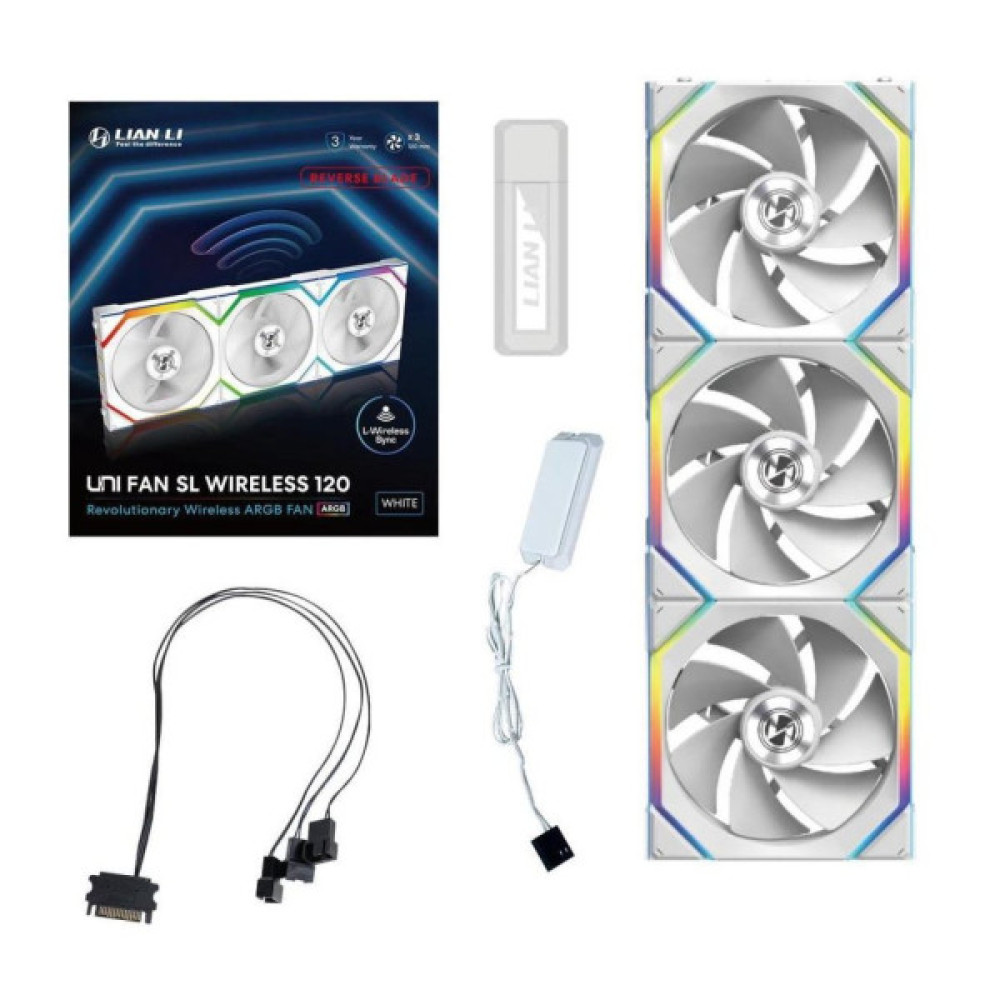 Кулер до корпусу Lian Li UNI Fan SL WIRELESS LCD 120-3 REVERSE (G99.12RSLLCD1W3B.00)