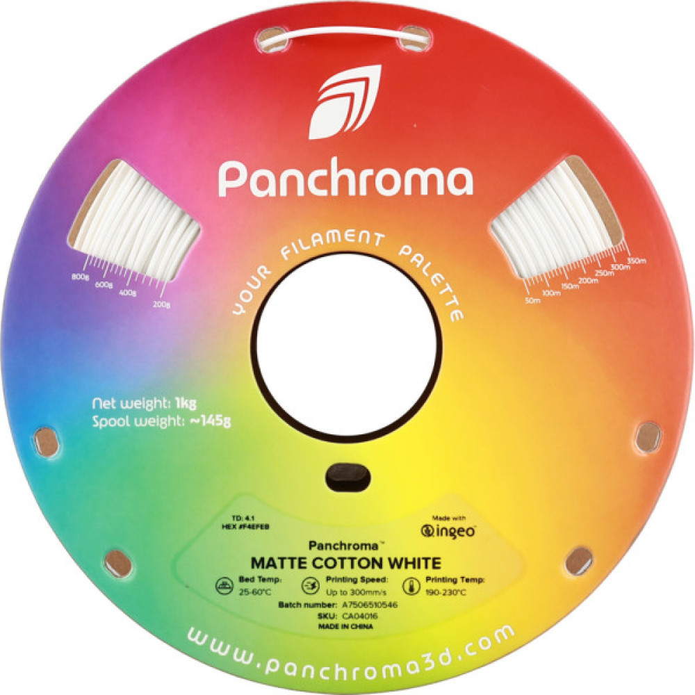 Пластик для 3D-принтера Polymaker PLA PANCHROMA MATTE 1,75mm 1kg COTTON WHITE (CA04016)
