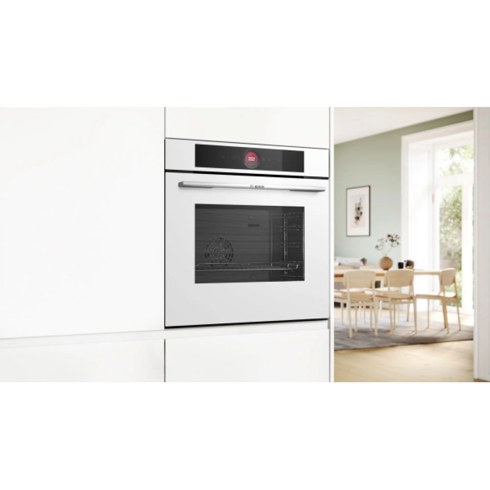 Духова шафа Bosch електрична, 71л, A+, дисплей, конвекція, білий