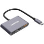 Концентратор Canyon hub DS-4 3in1 USB-C Grey (CNS-TDS4) Концентратор Canyon hub DS-4 3in1 USB-C Grey (CNS-TDS4)