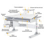 Парта Mealux Hamilton Multicolor Grey з полицею S-50 (BD-680 W/G MC + S50 WG) Парта Mealux Hamilton Multicolor Grey з полицею S-50 (BD-680 W/G MC + S50 WG)