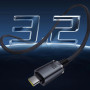 Дата кабель USB-C to USB-C 1.5m 100W USB3.2 20Gb black Baseus (P10318204111-00) Дата кабель USB-C to USB-C 1.5m 100W USB3.2 20Gb black Baseus (P10318204111-00)