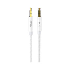Кабель мультимедійний 3.5mm M to 3.5mm M 1.0m Silver HOCO (6931474759870)