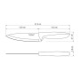 Кухонний ніж Tramontina Plenus Light Grey Chef 152 мм (23426/136)