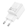 Зарядний пристрій HOCO C147A Charm 1xUSB-C PD20W + 1xUSB QC3.0 White (6942007630276)