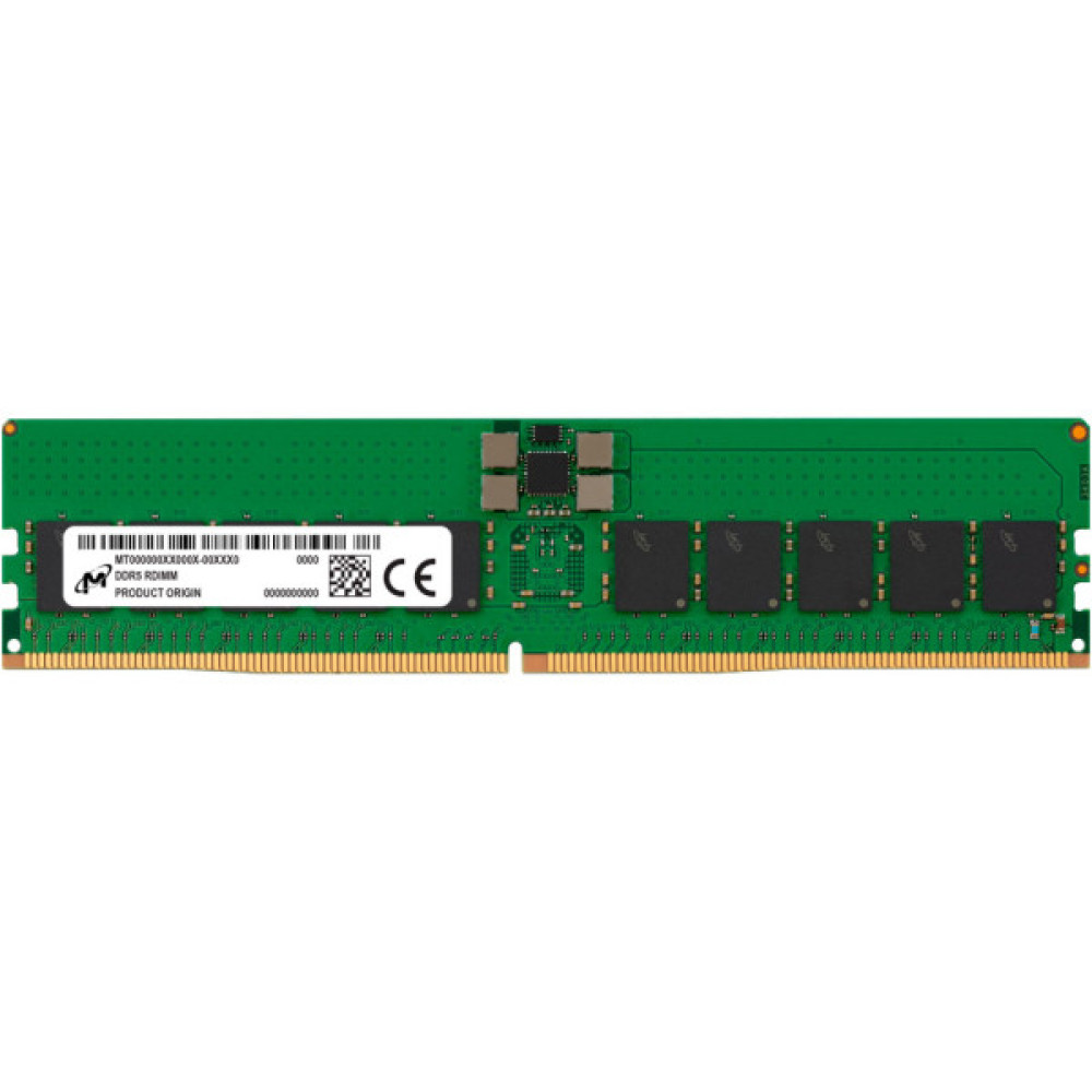 Модуль пам'яті для сервера Micron DDR5 RDIMM 32GB 1Rx4 4800 CL40 (16Gbit) (Single Pack) (MTC20F1045S1RC48BR)