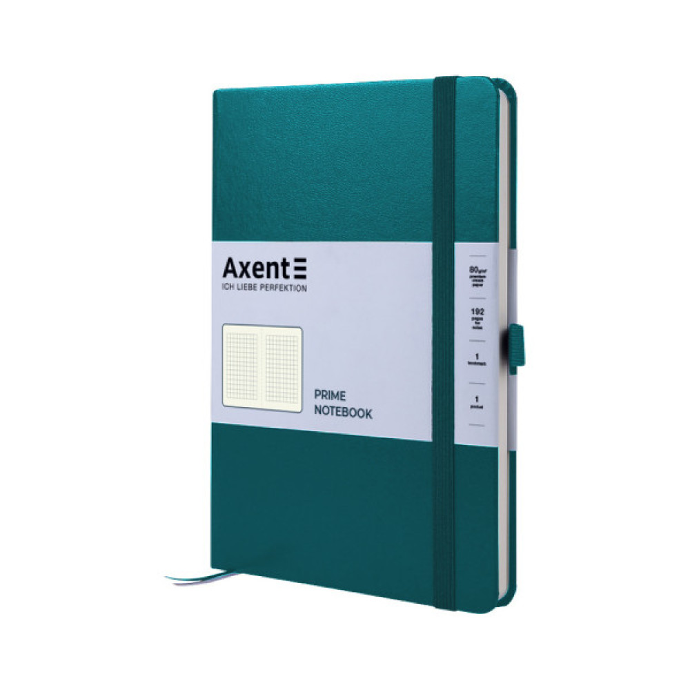Блокнот Axent Partner Prime 145х210 мм A5 96 аркушів у клітинка Малахіт (8305-31-A)