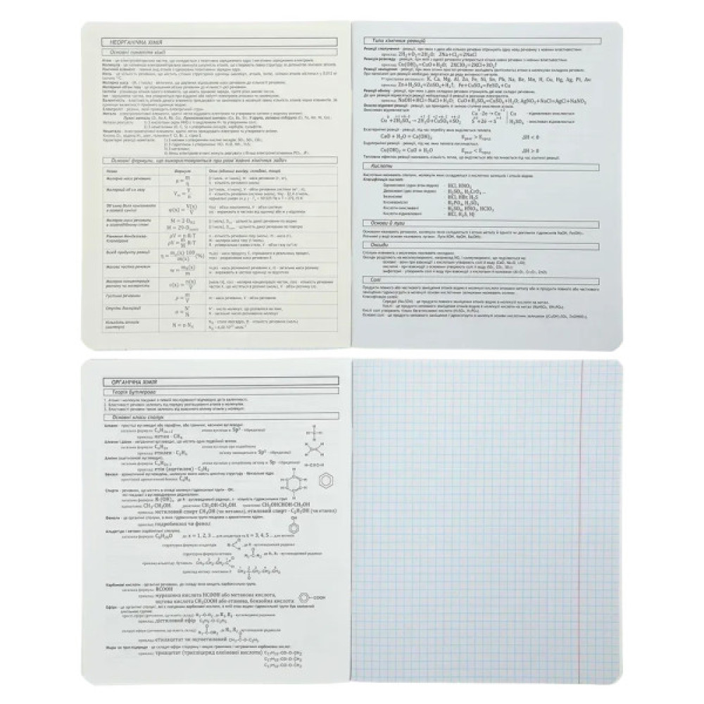 Зошит ZiBi набір учнівських BLACK 10 штук, 8 предметів (ZB.1700-99)