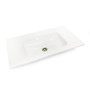 Раковина, умивальник Adamant FRATE, штучний камінь, прямокут., з отвором для змішувача, з отвором для переливу, 995x450x1525мм, накладний, білий