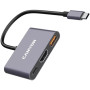 Концентратор Canyon hub DS-4 3in1 USB-C Grey (CNS-TDS4)