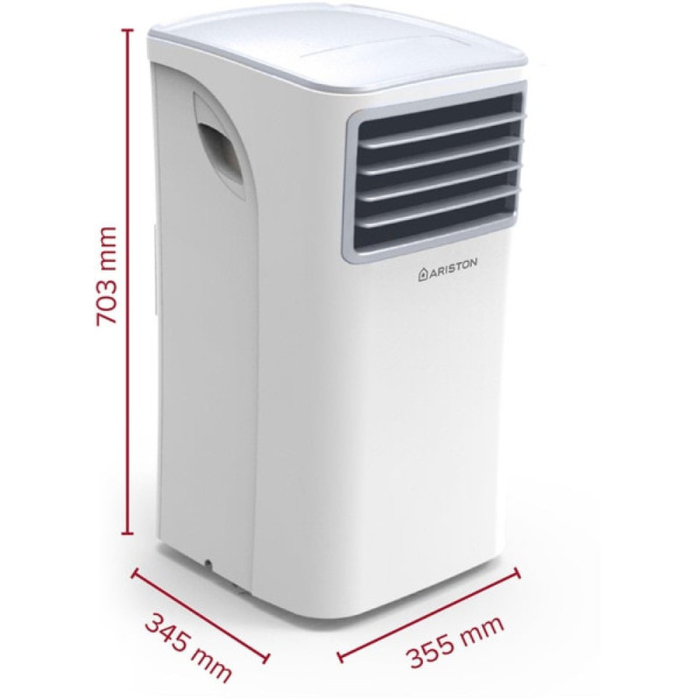 Кондиціонер мобільний Ariston Mobis 8 16м2 on/off 8000BTU 2.3кВт A/- R290 білий