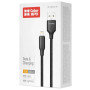 Дата кабель USB 2.0 AM to Lightning 2.0m 3A TPE embossed black ColorWay (CW-CBUL102-BK)