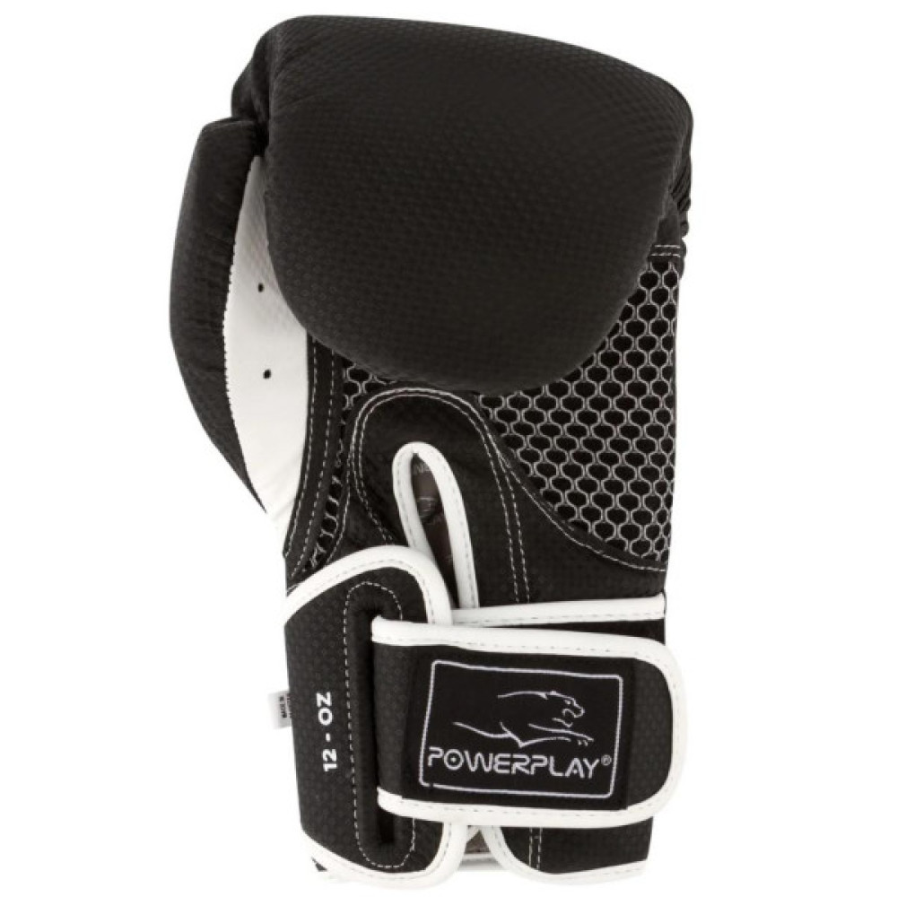 Боксерські рукавички PowerPlay 3011 16oz Black/White (PP_3011_16oz_Bl/White)