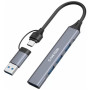 Концентратор Canyon hub DS-02 4in1 USB-A/C Grey (CNS-TDS02G) Концентратор Canyon hub DS-02 4in1 USB-A/C Grey (CNS-TDS02G)