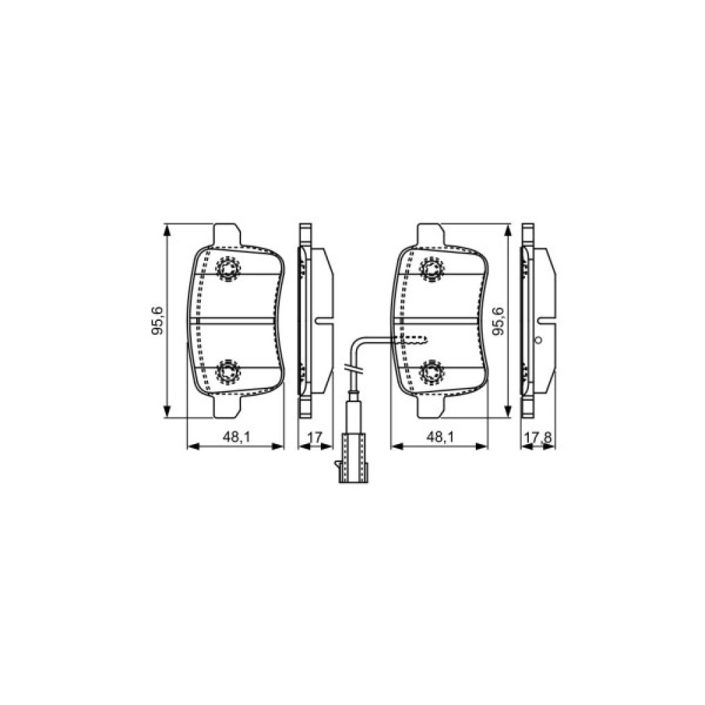 Гальмівні колодки Bosch 0 986 495 305 Гальмівні колодки Bosch 0 986 495 305