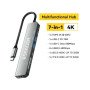Концентратор Essager USB-C 7-in-1 HDMI + USB 3.2 + USB-C + SD/TF gray (EHB07-QH0G-Z) Концентратор Essager USB-C 7-in-1 HDMI + USB 3.2 + USB-C + SD/TF gray (EHB07-QH0G-Z)
