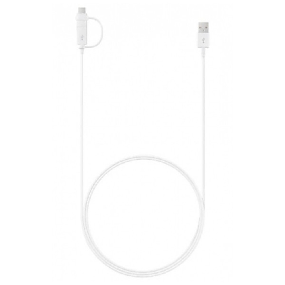 Дата кабель USB 2.0 AM to USB-C + Micro 5P 1.5m white Samsung (EP-DG930DWEGRU)