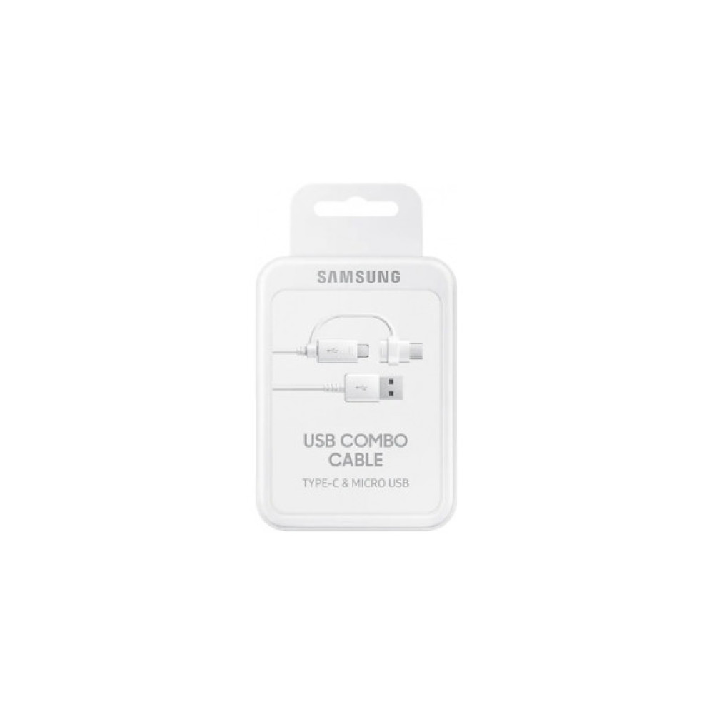 Дата кабель USB 2.0 AM to USB-C + Micro 5P 1.5m white Samsung (EP-DG930DWEGRU)