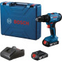 Шурупокрут-дриль ударний акумуляторний Bosch Professional GSB 183-LI 18В 2х2А·год 21-56Нм 374-1815об/хв кейс 1.2кг