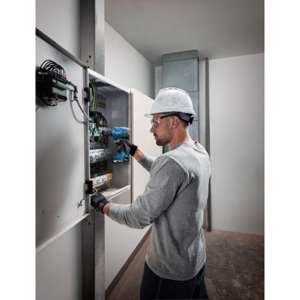 Шурупокрут-дриль ударний акумуляторний Bosch Professional GSB 183-LI 18В 2х2А·год 21-56Нм 374-1815об/хв кейс 1.2кг