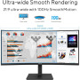 Монітор Asus 34" VA34VCPSR HDMI, DP, USB-C, 3xUSB, RJ-45, MM, VA, 3440x1440, 21:9, 100Hz, 4ms, CURVED, AdaptiveSync, HAS