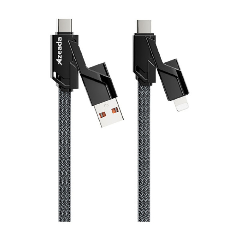 Дата кабель USB-C to USB-C + Lightning + USB-A 1.5m Black Proda (PD-B96th-BK)