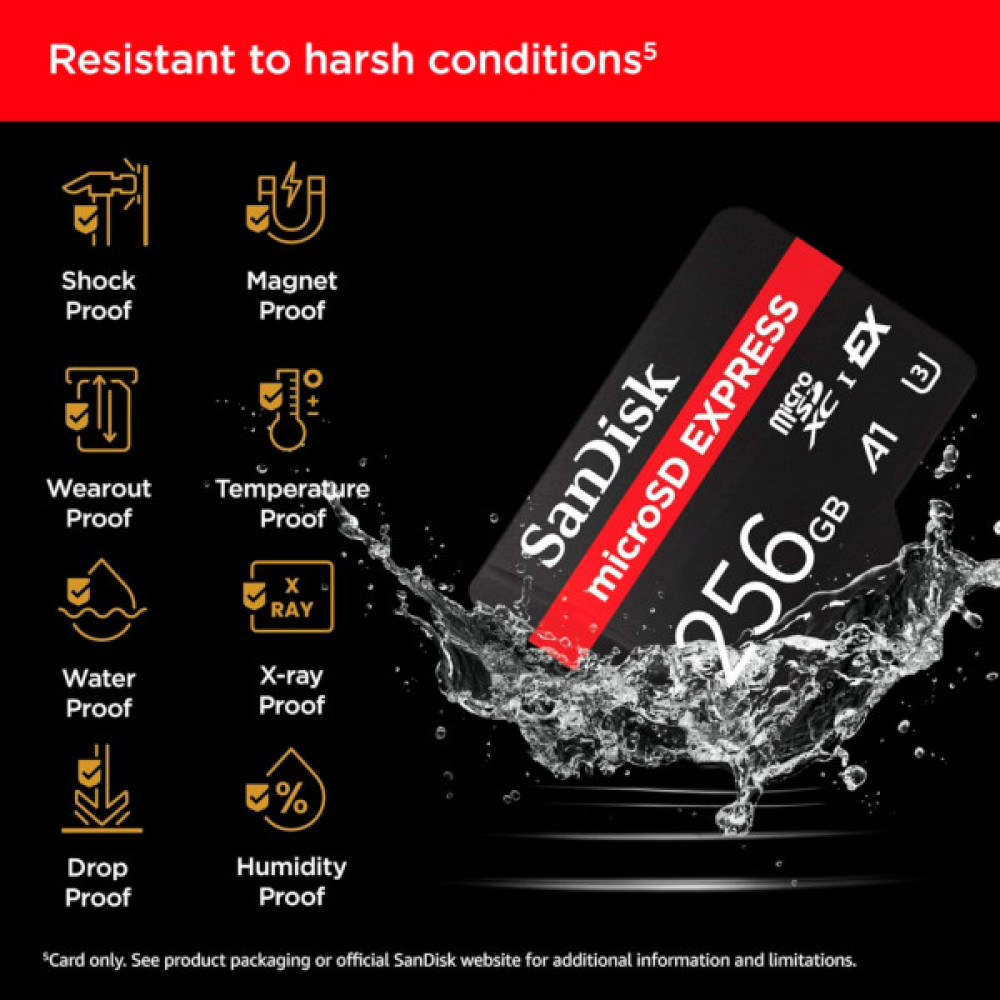 Карта пам'яті SanDisk 256GB microSDXC class 10 UHS-I U3 A1 Express (SDSQXFN-256G-GN4NN)
