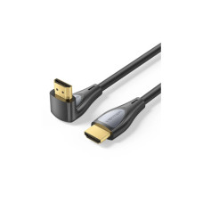 Кабель мультимедійний HDMI M to HDMI M 2.0m 4K60Hz 90° corner black Vention (ALRBH)