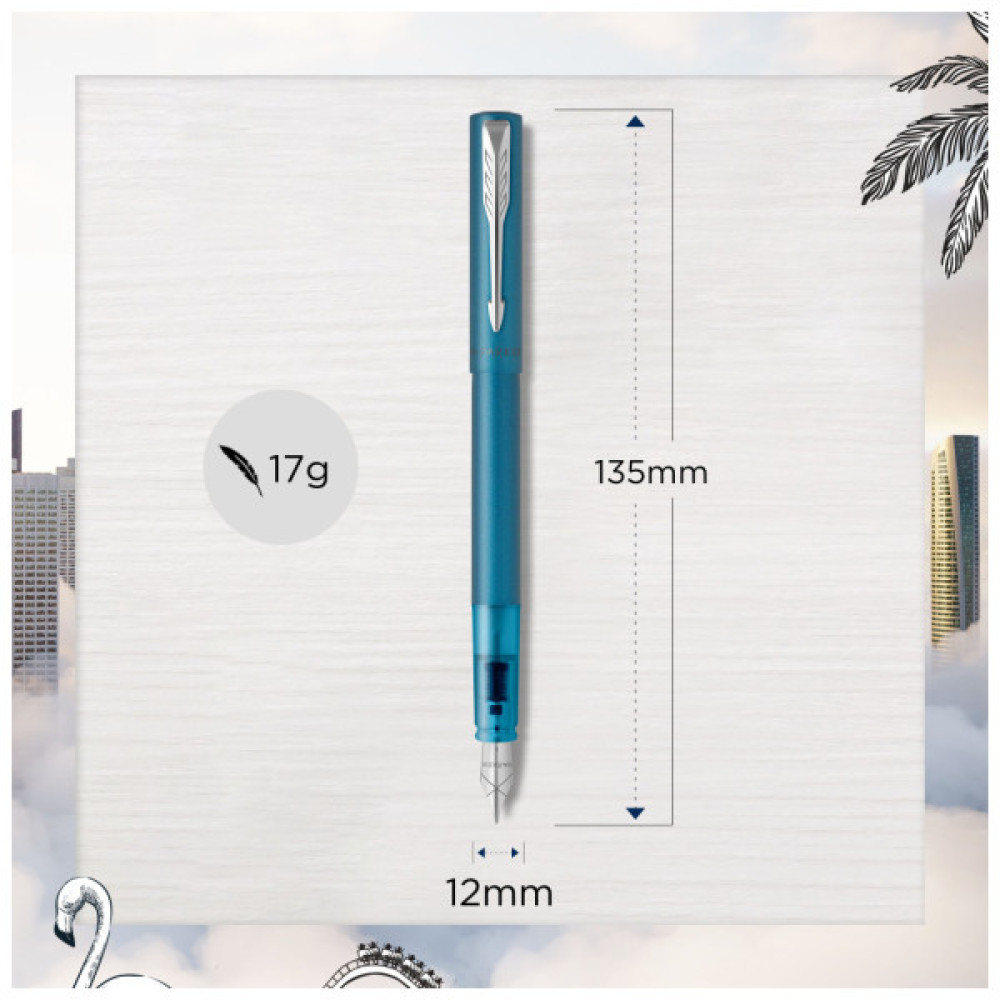 Ручка пір'яна Parker VECTOR 17 XL Metallic Teal CT  FP M (06 212)