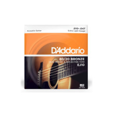 Струни для гітари D'Addario Bronze 80/20 Extra Light (10-47) (EJ10)