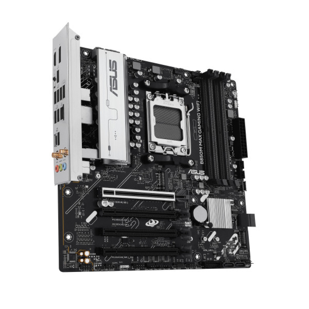 Материнcька плата ASUS B850M MAX GAMING WIFI sAM5 B850 4xDDR5 M.2 HDMI DP WiFi BT mATX