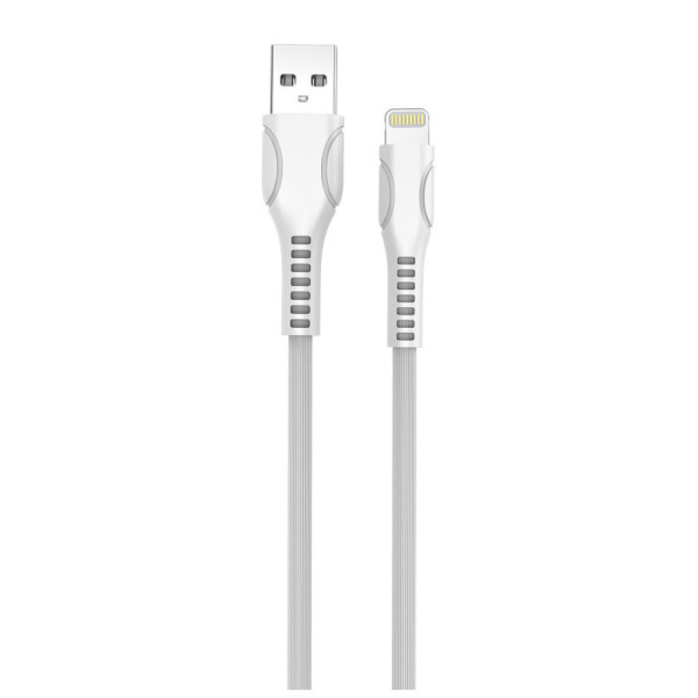 Дата кабель USB 2.0 AM to Lightning 1.0m line-drawing white ColorWay (CW-CBUL027-WH)
